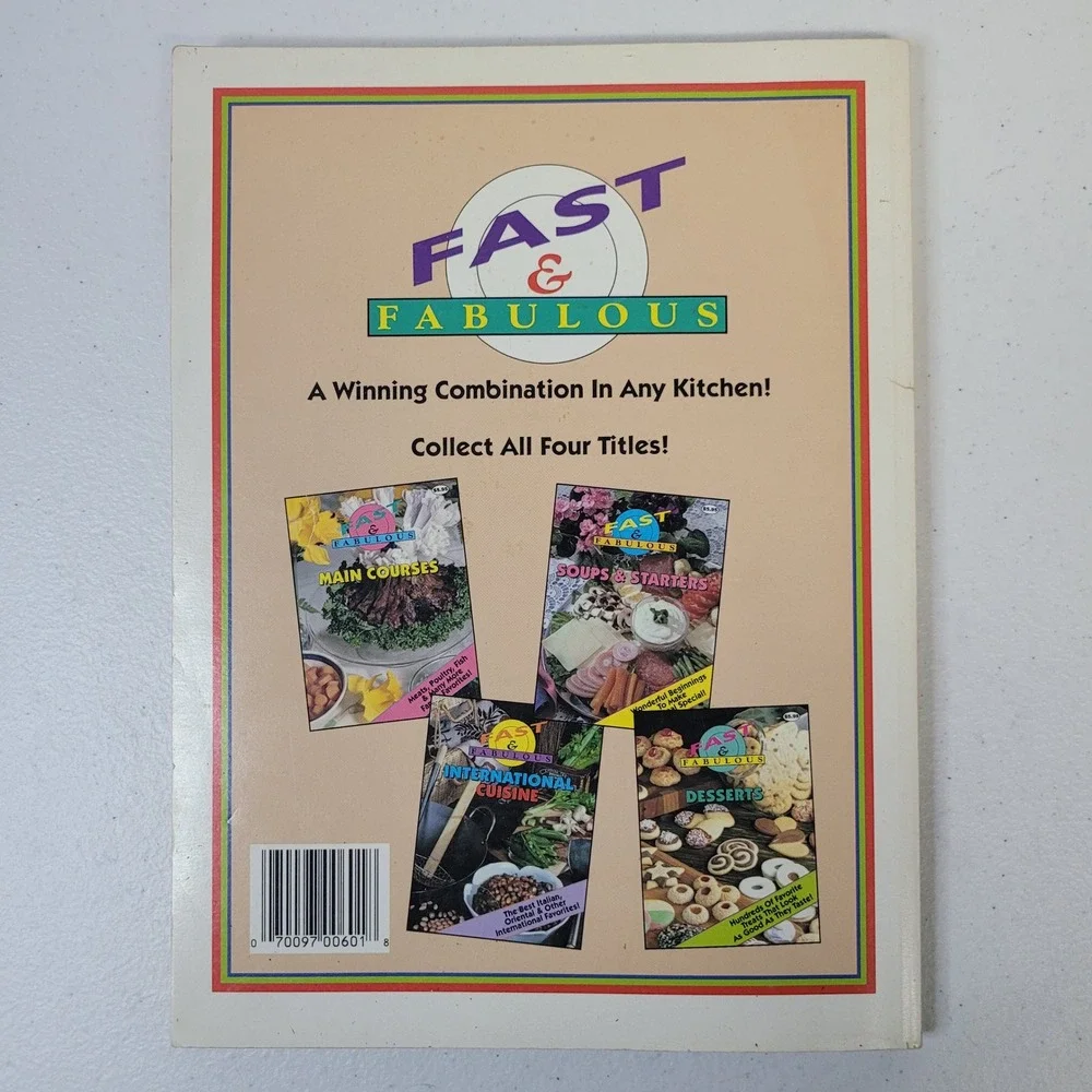 Fast Fabulous International Cuisine Johna Blinn 1987 Cookbook Italian‎ Oriental